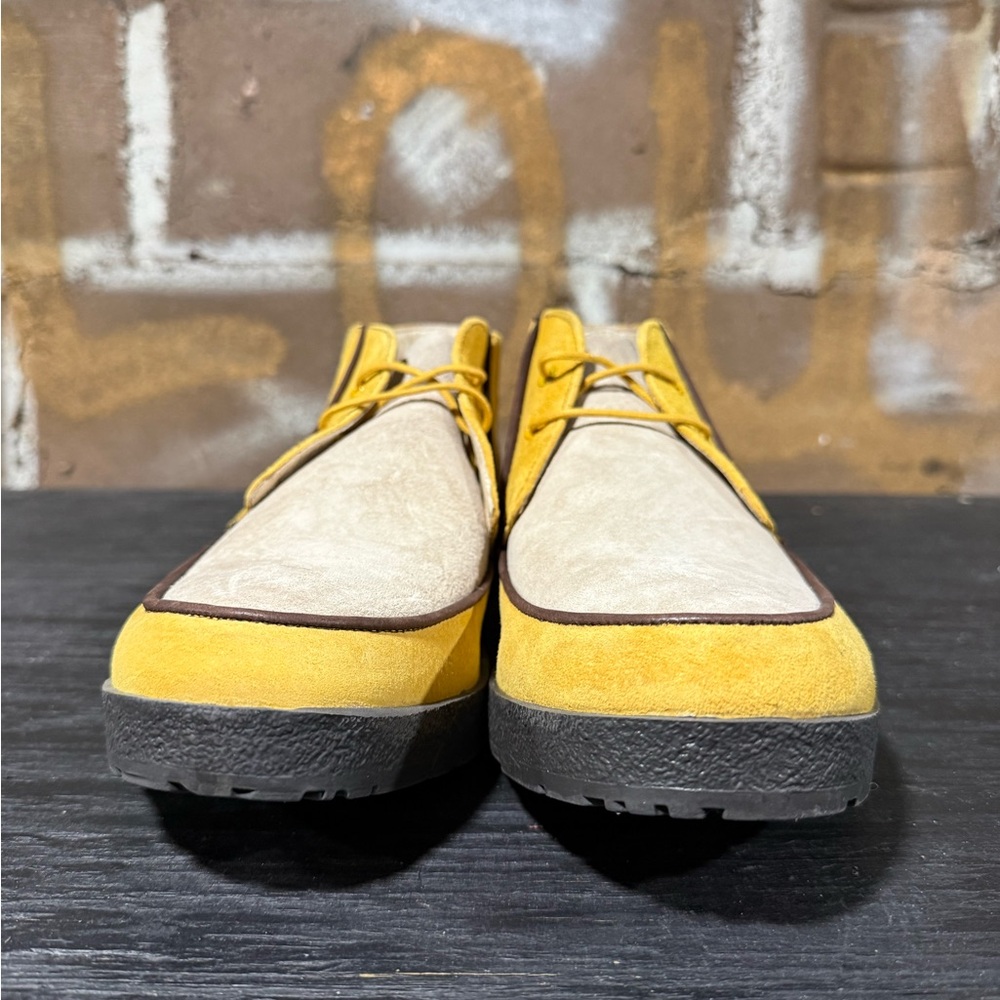 Hush Puppies Suede Shoes Yellow Black Mens Size 12 NWOB - Picture 2 of 10